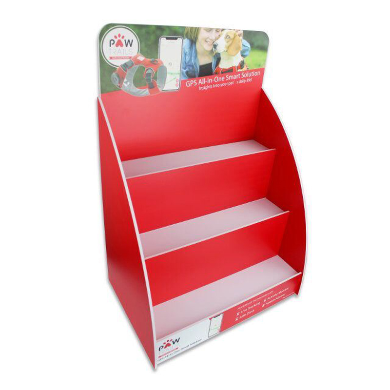 plastic PVC floor display stand