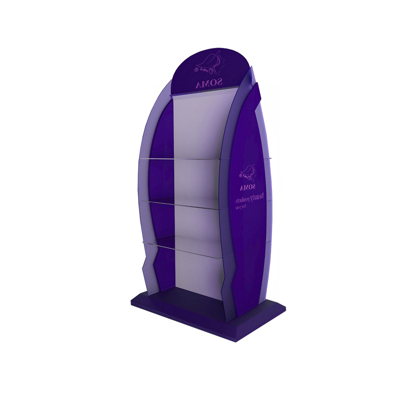 wooden display shelf perfume display stand