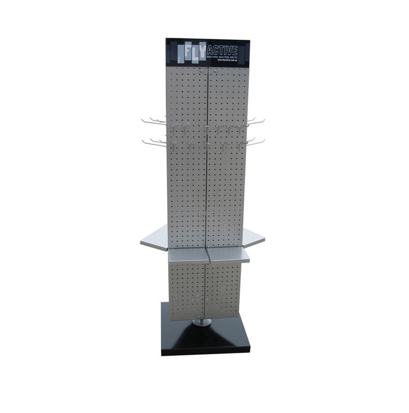 4 Side Metal Grid Mesh Rotating Display