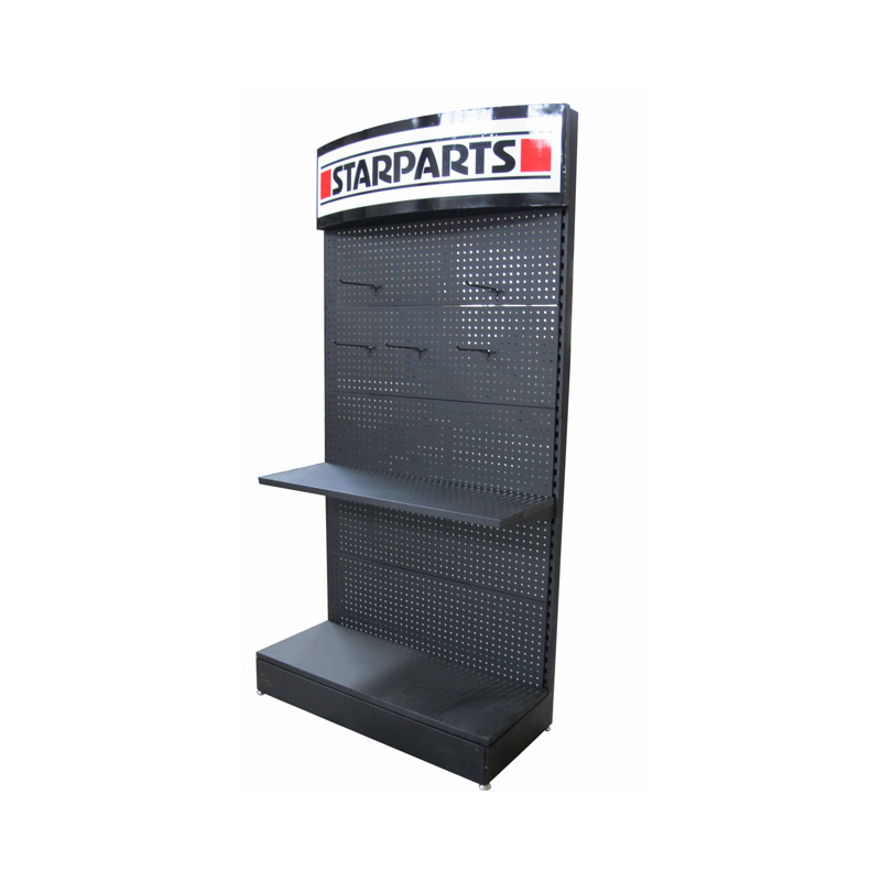Stationery metal rack display standing