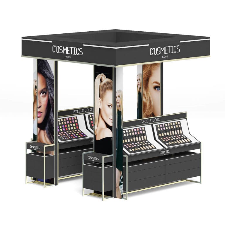 Display floor stand rack cabinet