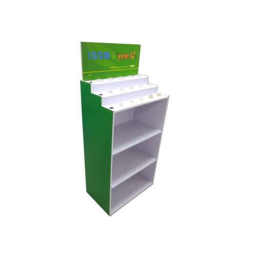 3 shelf wood display rack stand